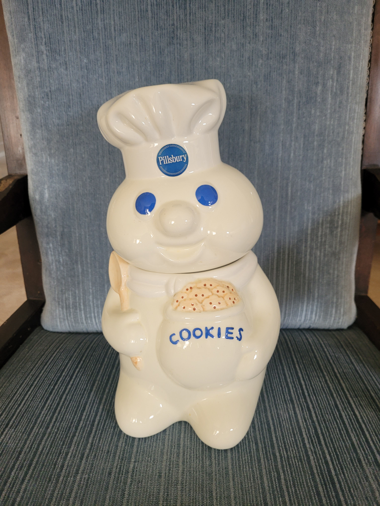 Vintage Pillsbury Doughboy Cookie Jar. Giggles when top removed