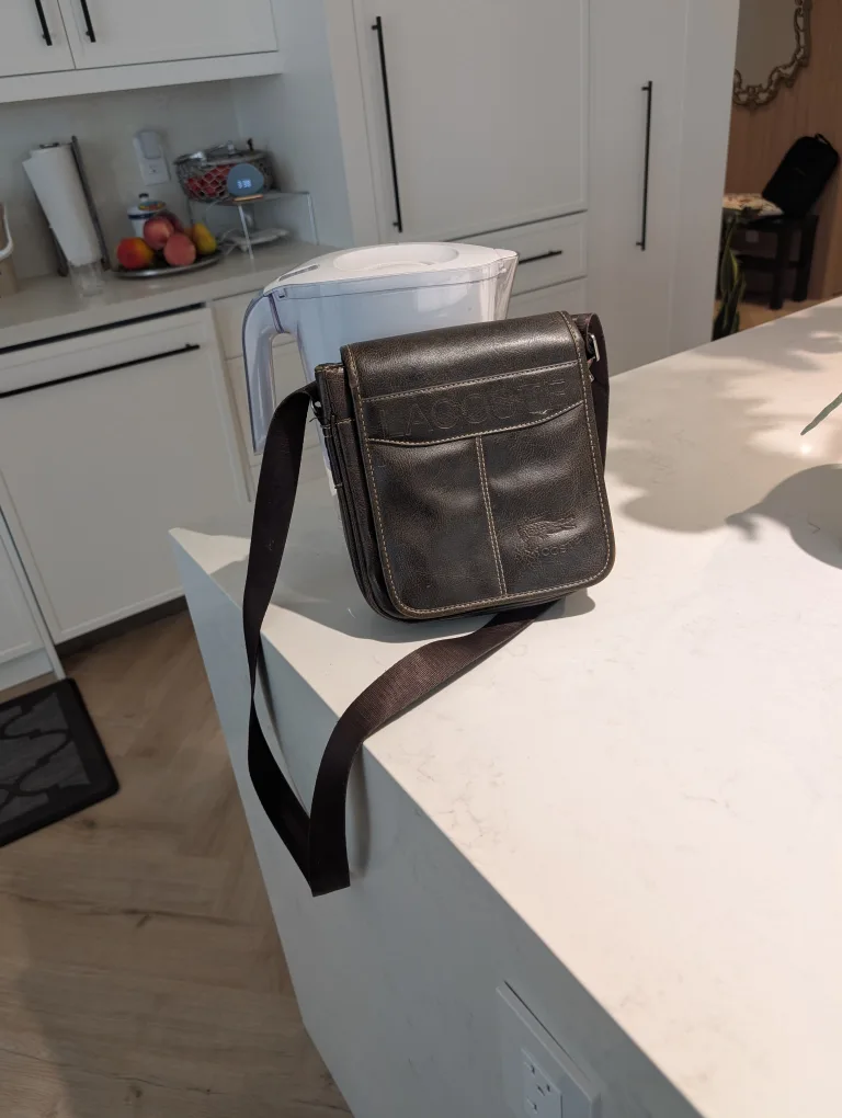 Lacoste Brown Leather Crossbody Bag image indicator(3)