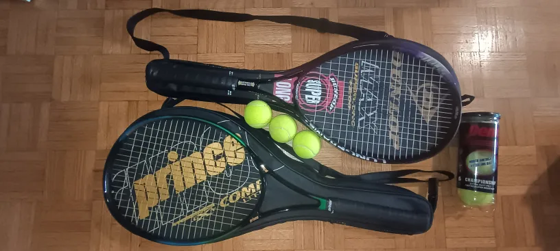 Prince & Dunlop Tennis Rackets with Balls thumbnail