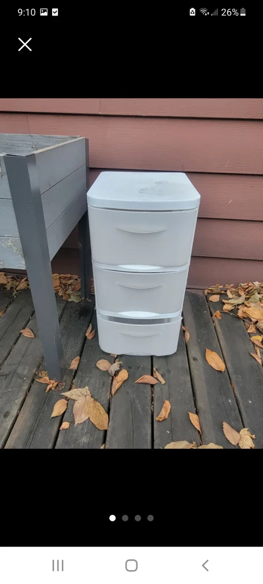 White 3-Drawer Storage Tower - 26" Tall