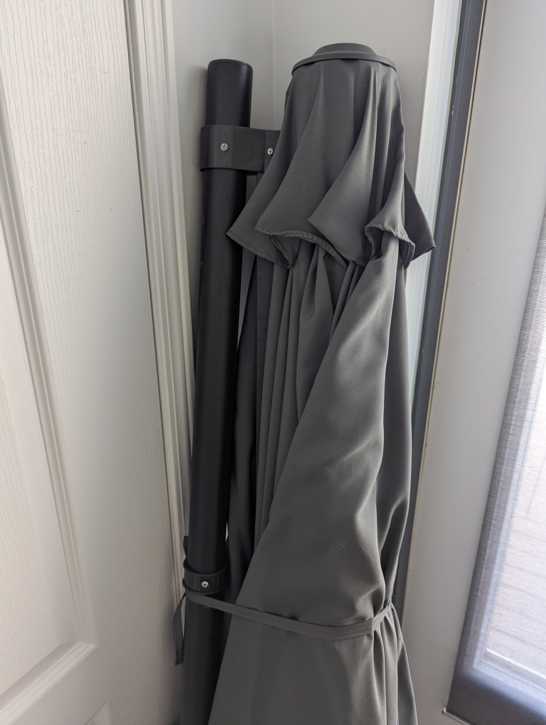 Gray Wall Mounted Patio Umbrella - photo 2