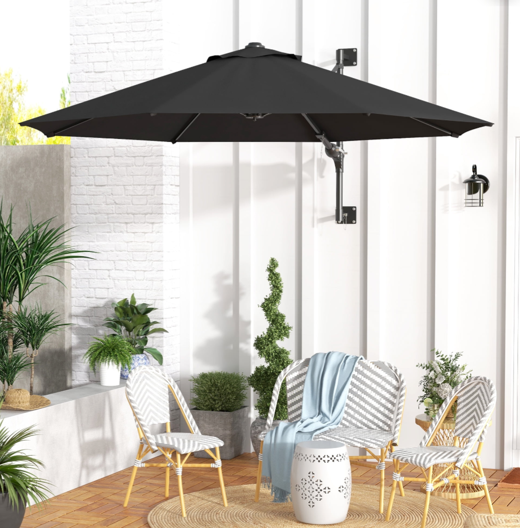 Gray Wall Mounted Patio Umbrella - photo 5