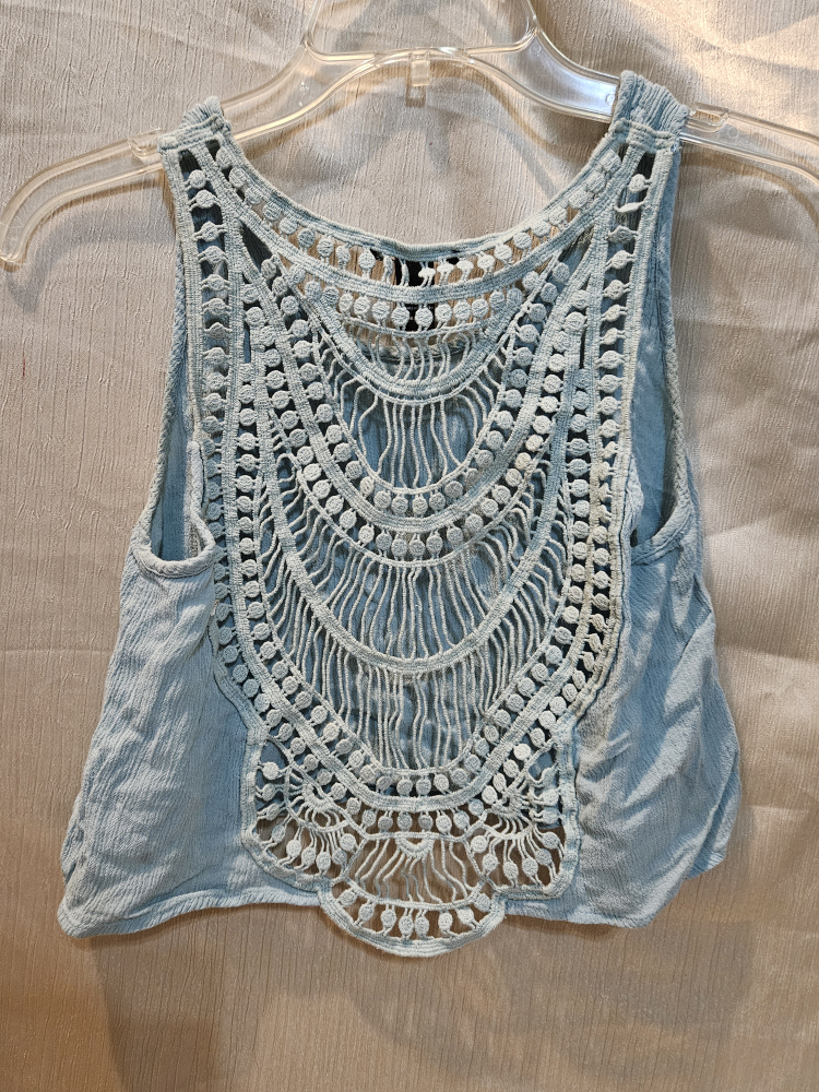 Forever 21 Blue Crochet Tank Top - Size S - photo 2