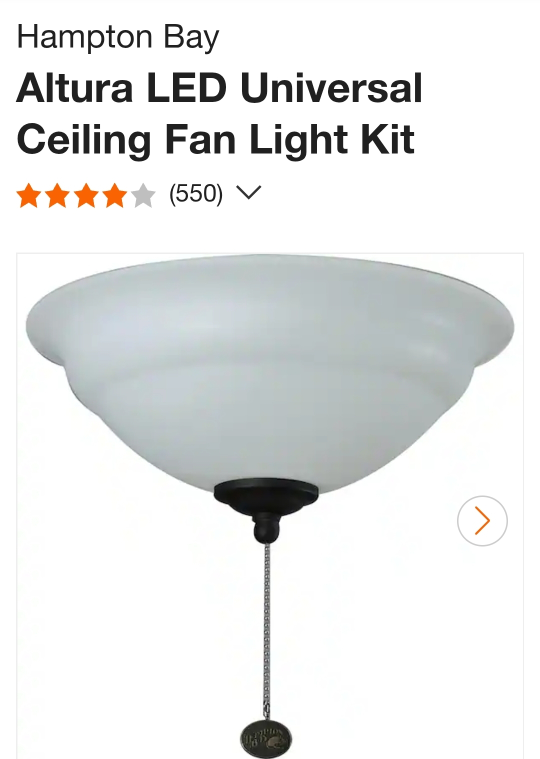 Hampton Bay Altura LED Ceiling Fan Light Kit *NEW* - photo 4