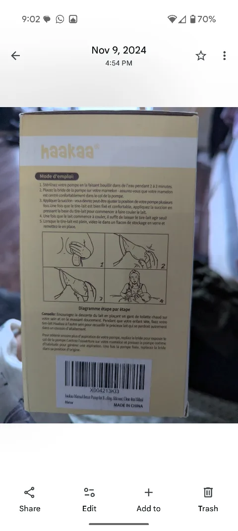 Haakaa Silicone Breast Pump Gen. 1 - NEW image indicator(2)