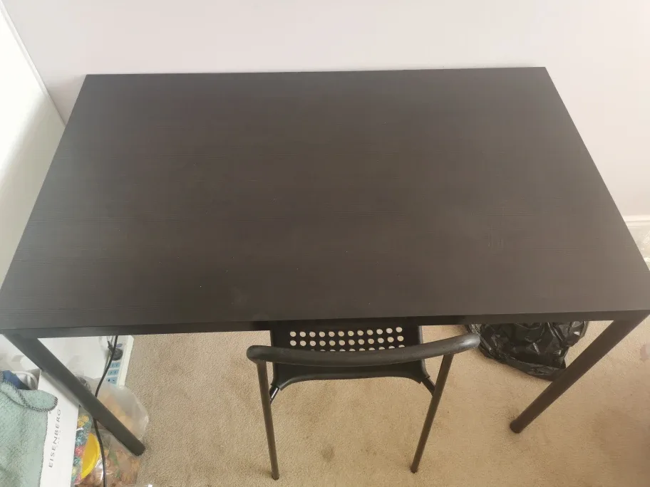 IKEA Black Table and Chair Set thumbnail