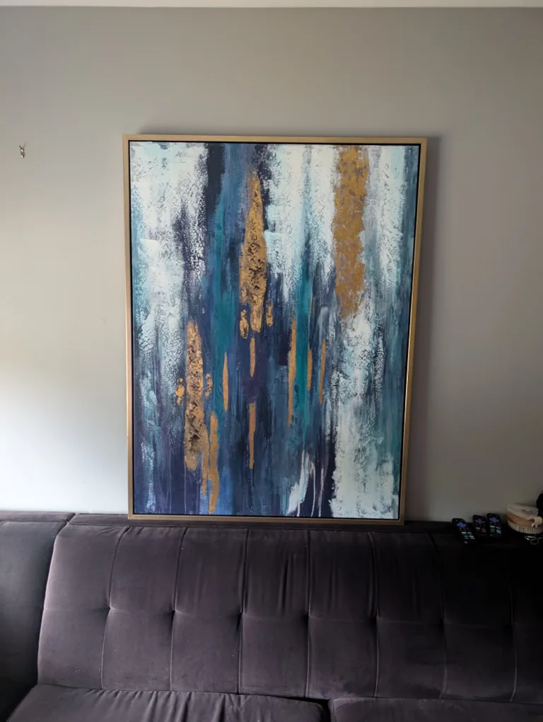 Abstract Painting with Gold Frame thumbnail