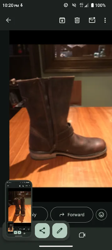 (Brand New) Harley Davidson Brown Leather Motorcycle Boots image indicator(4)