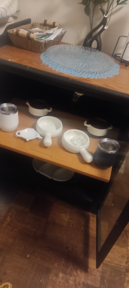 Oak and Black Display Cabinet - photo 3