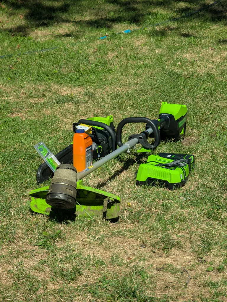 Greenworks 80V Chainsaw & String Trimmer Combo CASH ONLY AS IS image indicator(9)