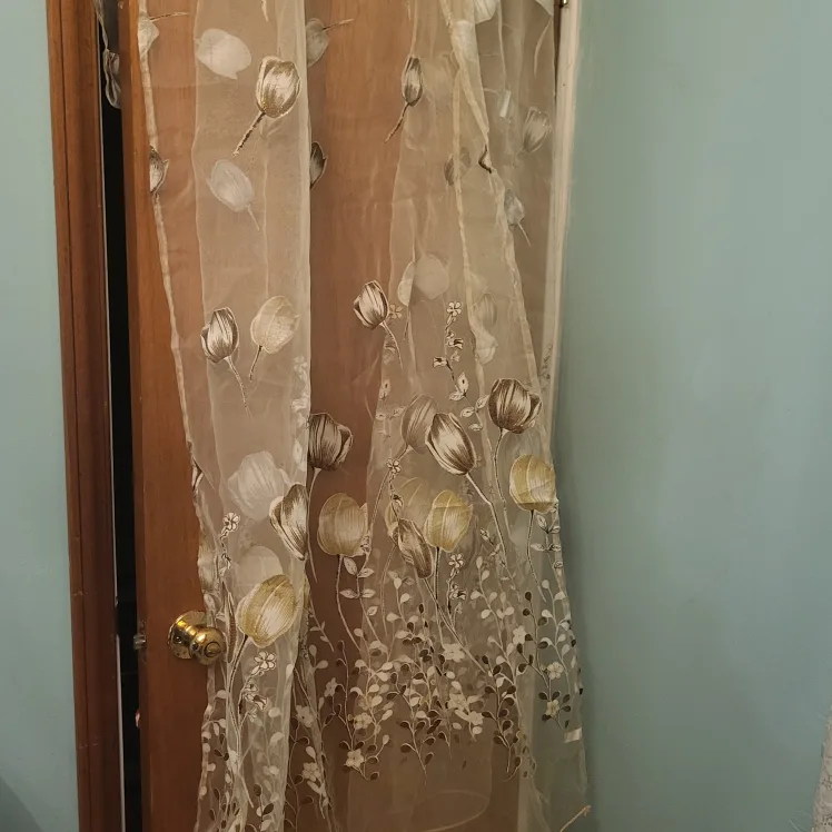 Floral Sheer Curtain Panels thumbnail