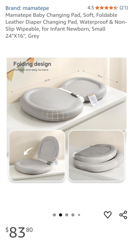 Mamatepe Baby Changing Pad - Soft & Foldable - photo 2