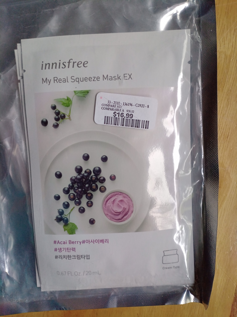 Innisfree My Real Squeeze Mask EX - Acai Berry
