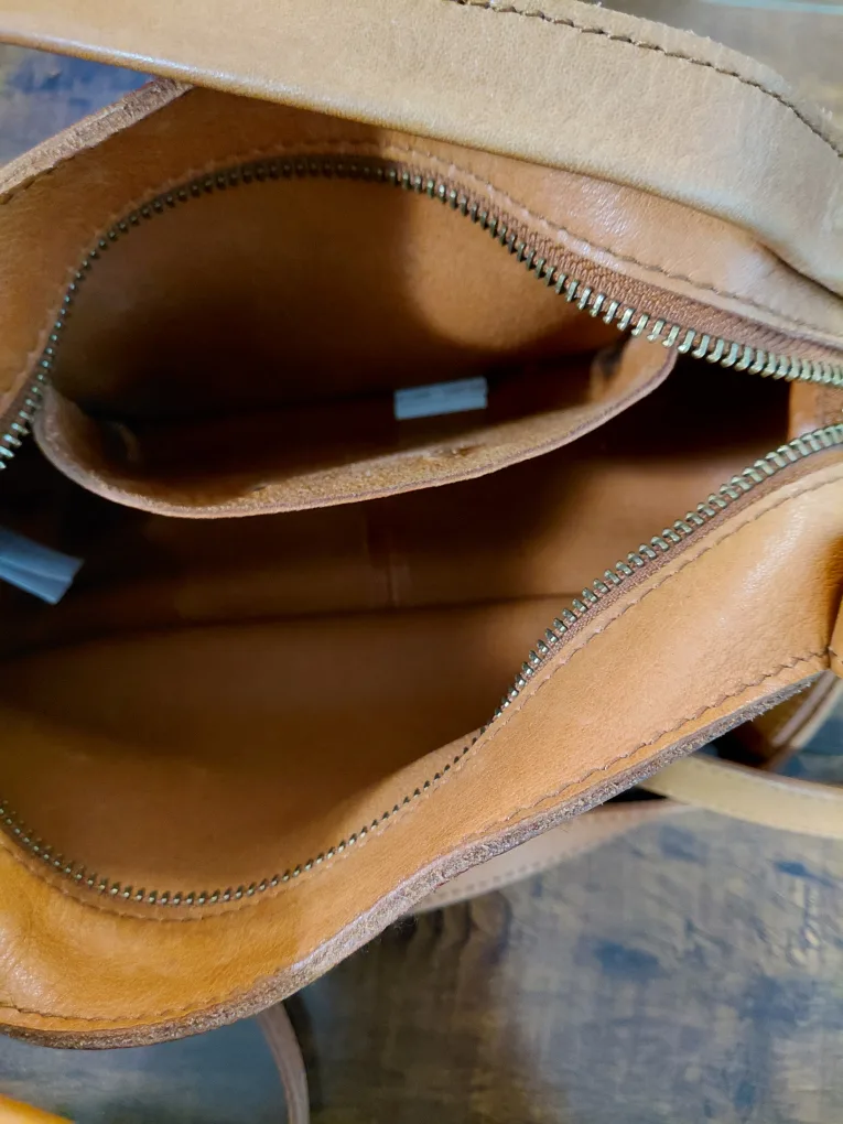 TODAY ONLY: 100% leather handbag brown image indicator(2)