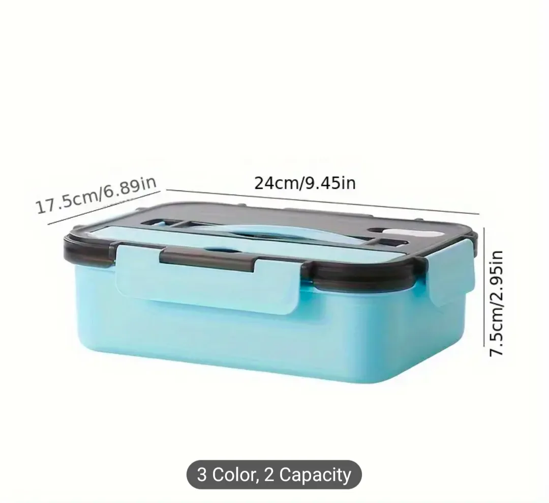 brand new stainless steel 3 compartments lunch box image indicator(2)