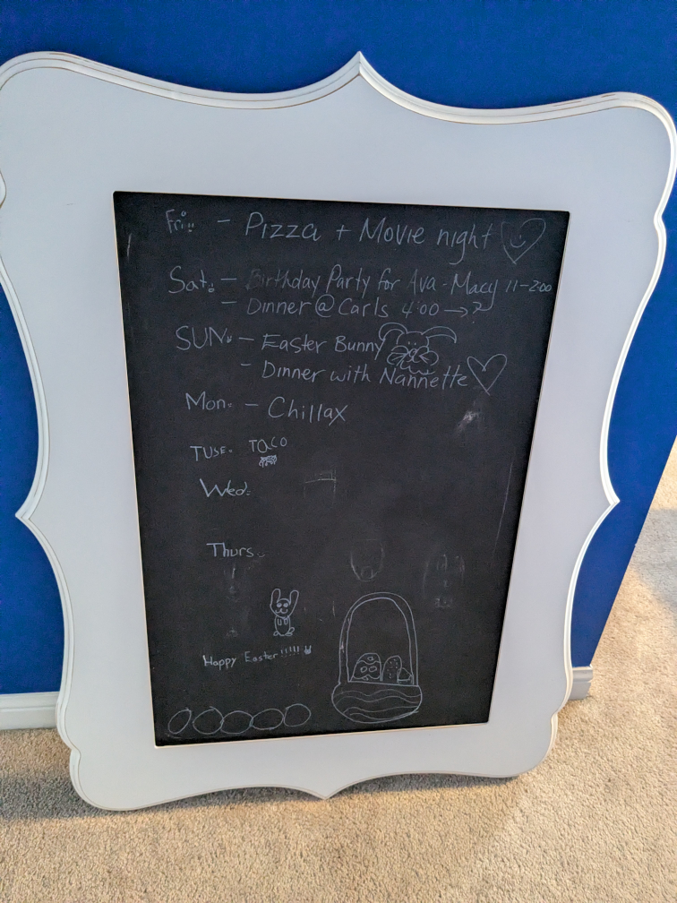 Free Chalkboard with White Frame