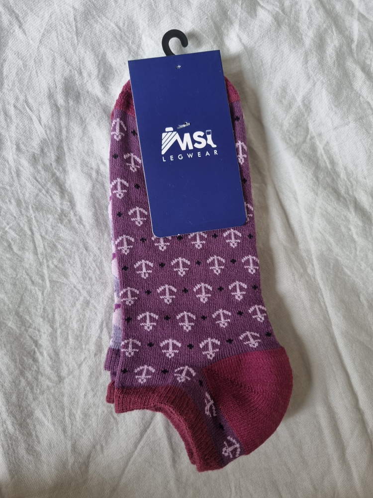 MSI Legwear Socks - Purple & Maroon