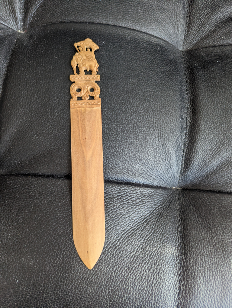 Hand Carved Wooden Bookmark 🥕