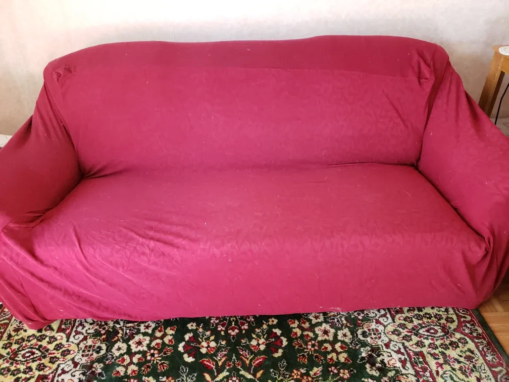 Surefit Sofa Slipcover, Red for 3 seat sofa thumbnail