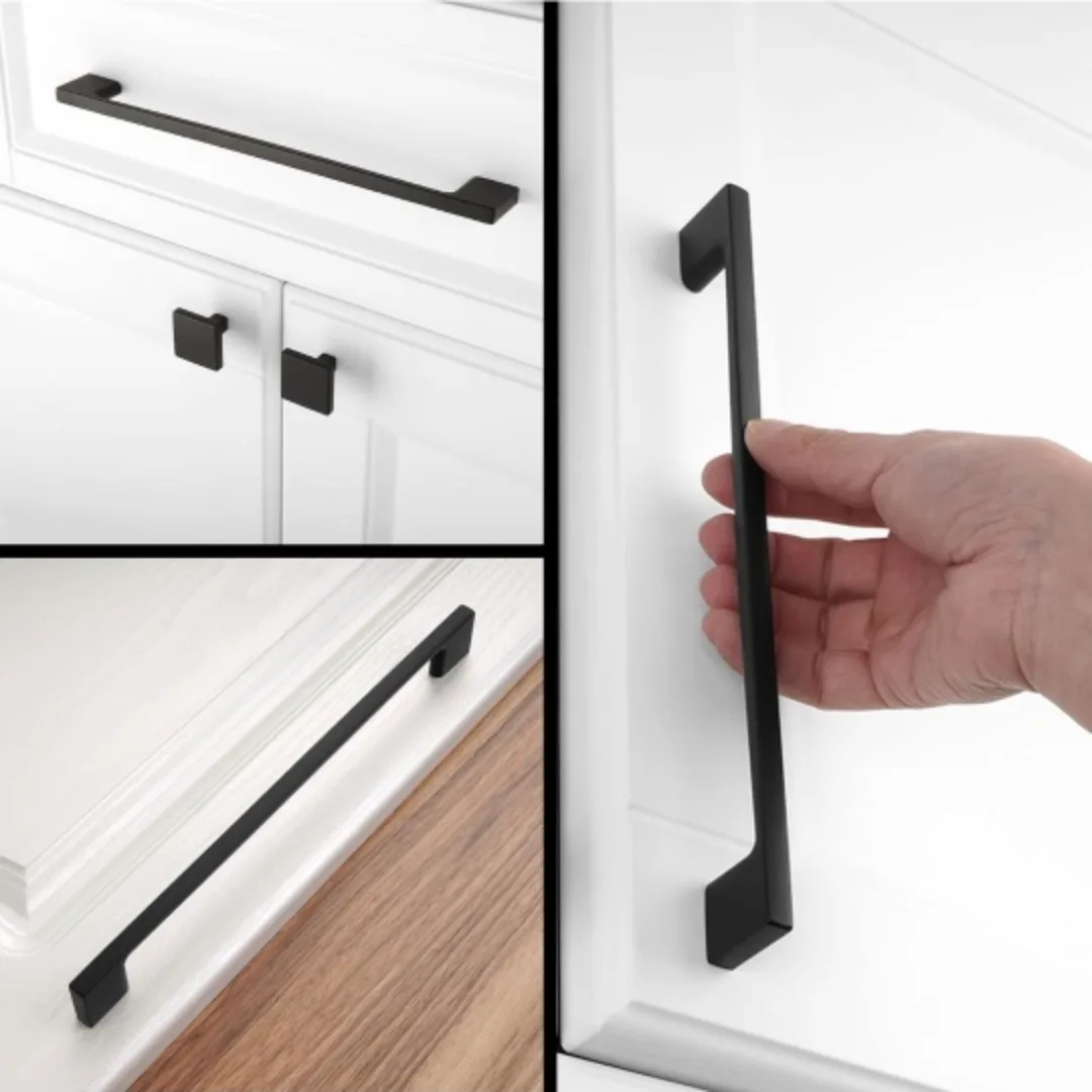 Koofizo Wide Foot Cabinet Pulls, Black