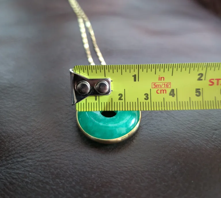 Real Jade necklace with Gold plated chain image indicator(3)