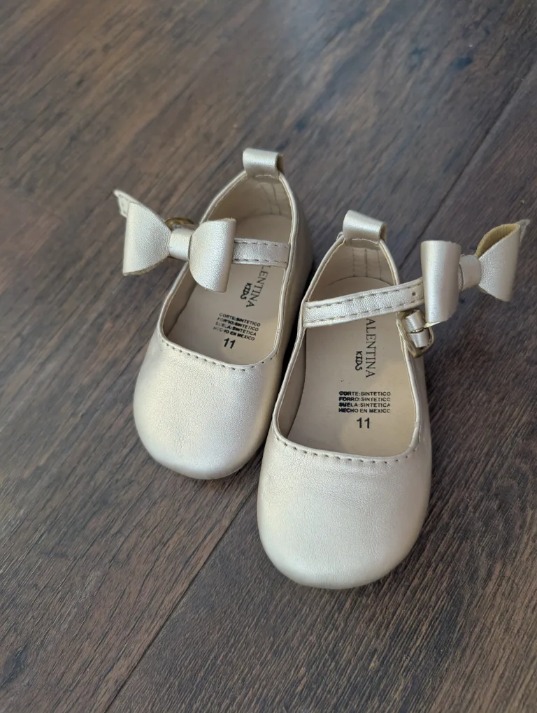 Valentina Kids Gold Ballet Flats - Size 11 thumbnail