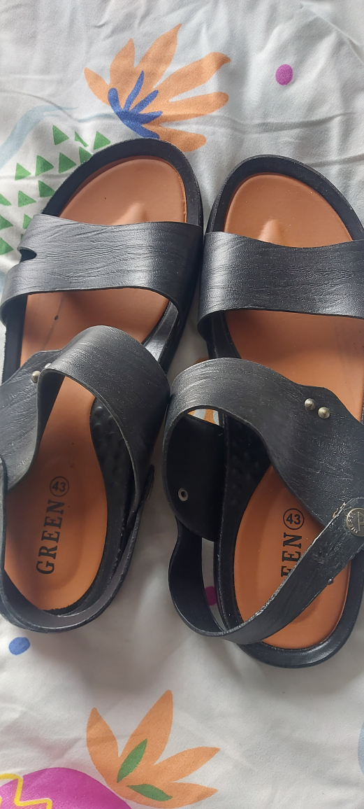 Green Black Sandals Size 43