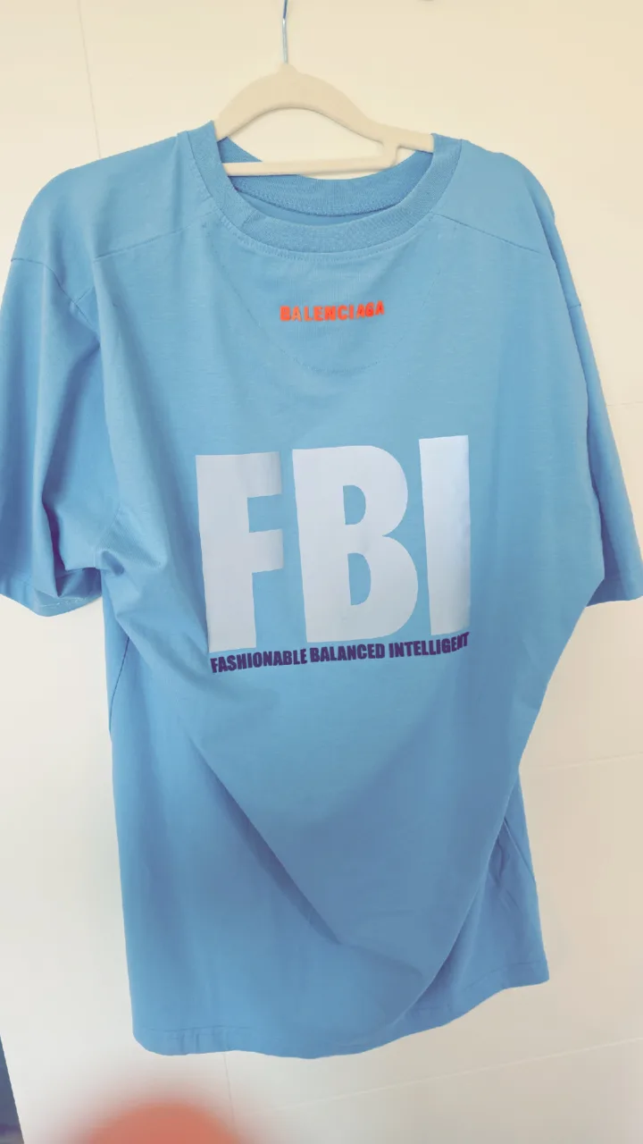 Balenciaga FBI T-Shirt Blue never worn....large thumbnail