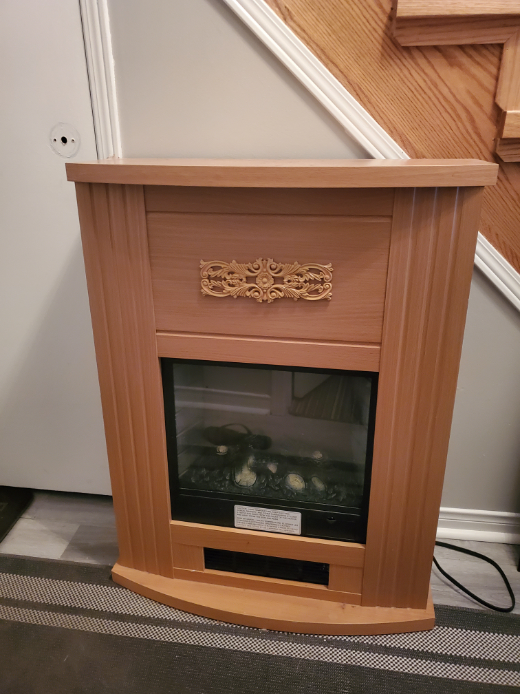 Electric Fireplace Heater - Oak Finish - photo 3