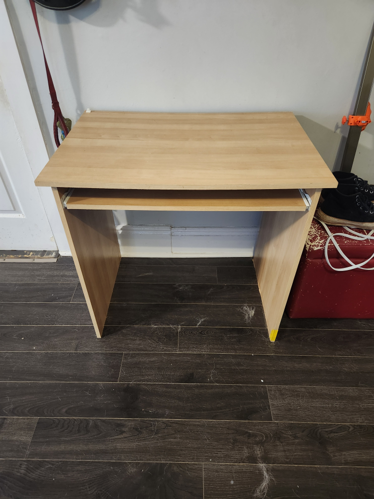 Wooden Computer Desk with Pull-Out Keyboard Tray - photo 2