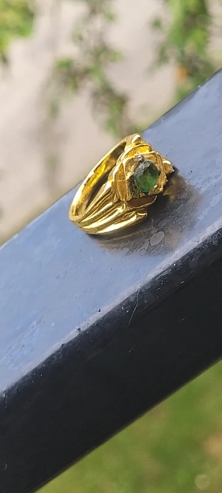 Gold Ring with Green Stone thumbnail