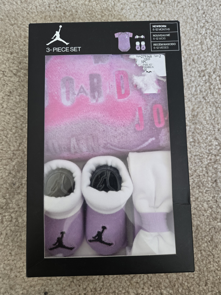 New Jordan 3-Piece Newborn Set (6-12 Months)