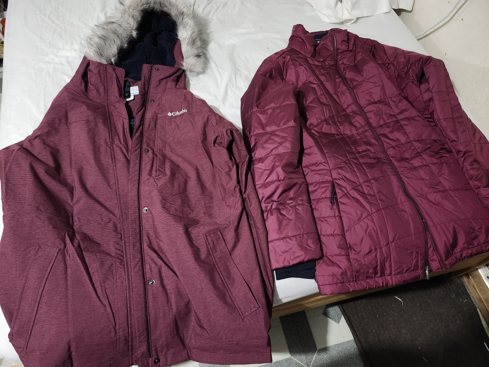 Columbia Maroon Winter Coats - Size L