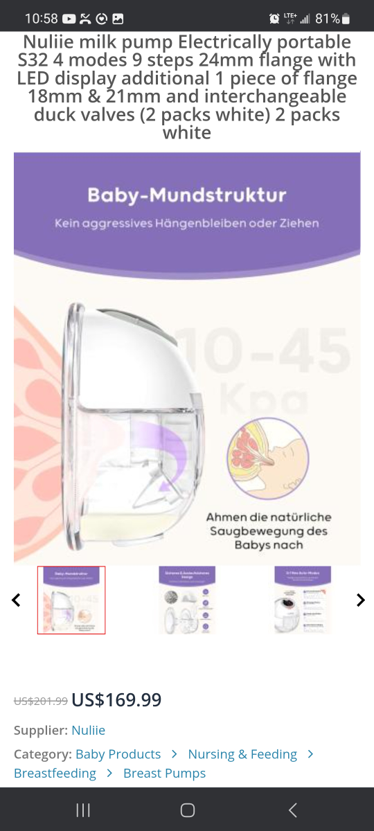 Nuliie S32 Hands-Free Electric Breast Pump brand new - photo 2