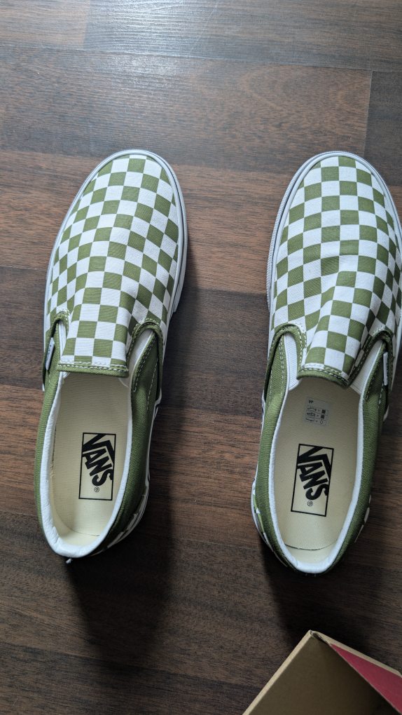 Vans Classic Slip-On Olive/White Checkered, Size 7.5 - photo 4