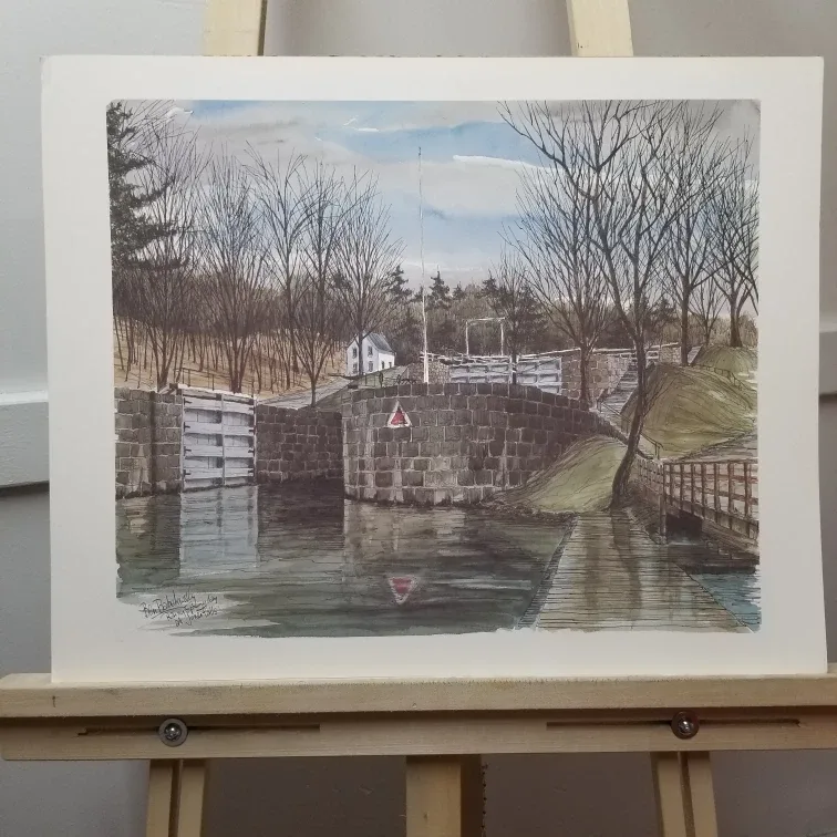 Ben Babelowsky Rideau Canal Watercolor Print image indicator(7)