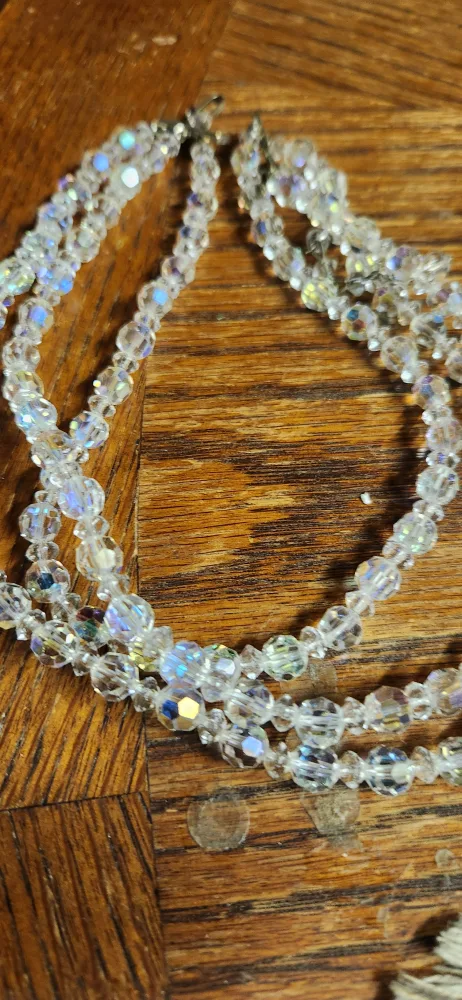 Vintage Aurora Borealis Crystal Necklace thumbnail