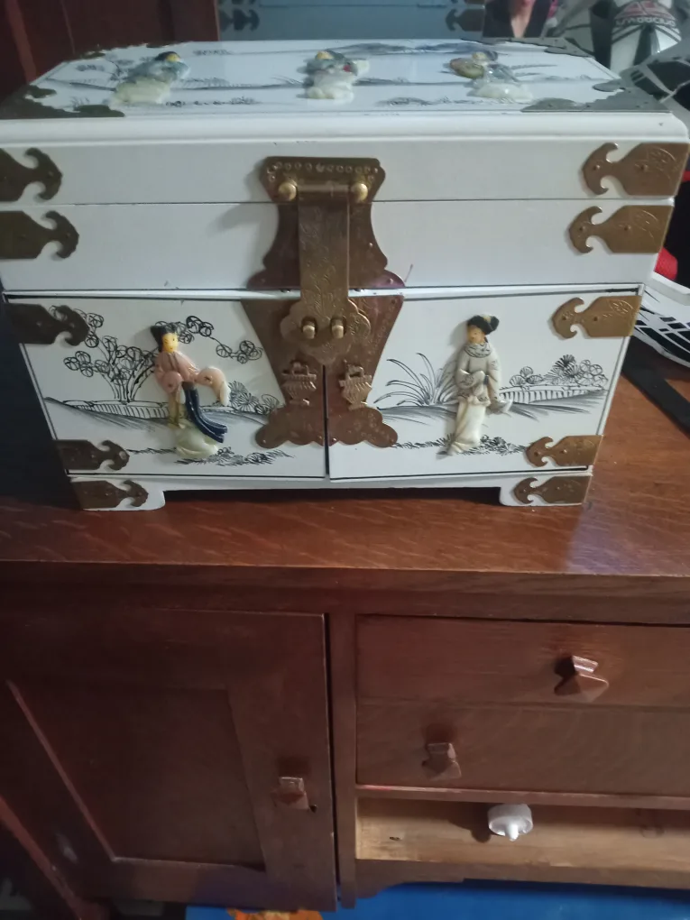 vintage Japanese jewelry box🧡 thumbnail