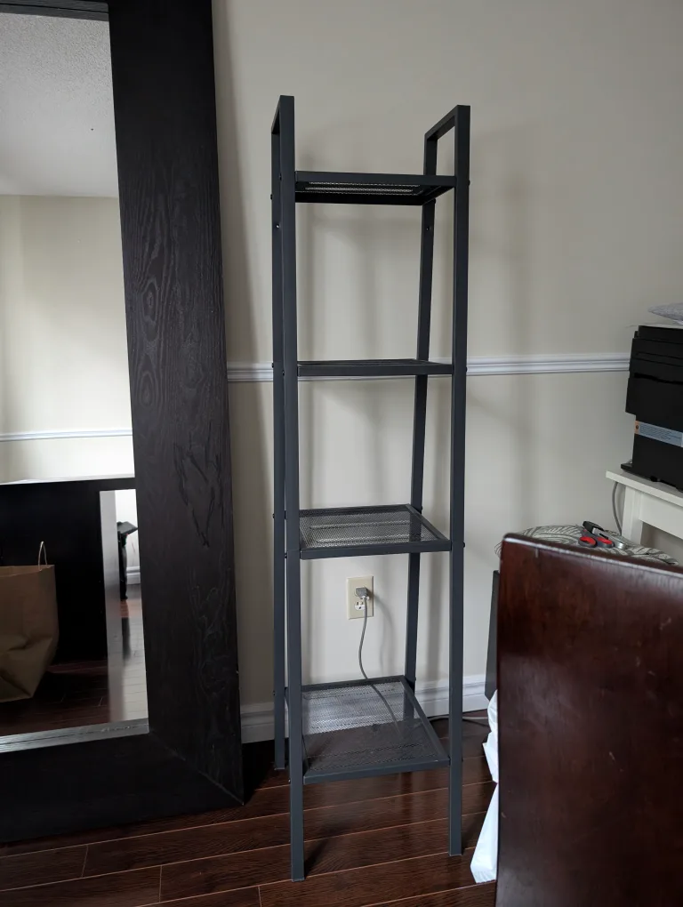 IKEA Lerberg Metal Shelf Unit - Dark Grey image indicator(3)