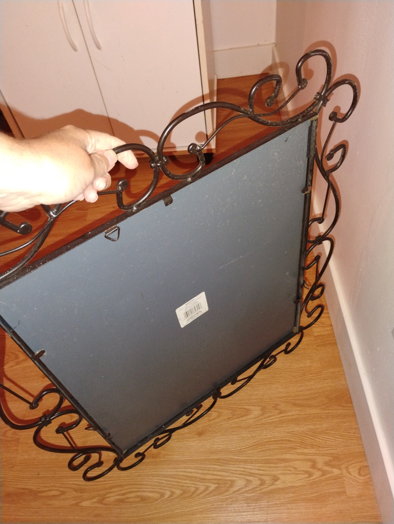 Black Metal Framed Mirror - photo 2