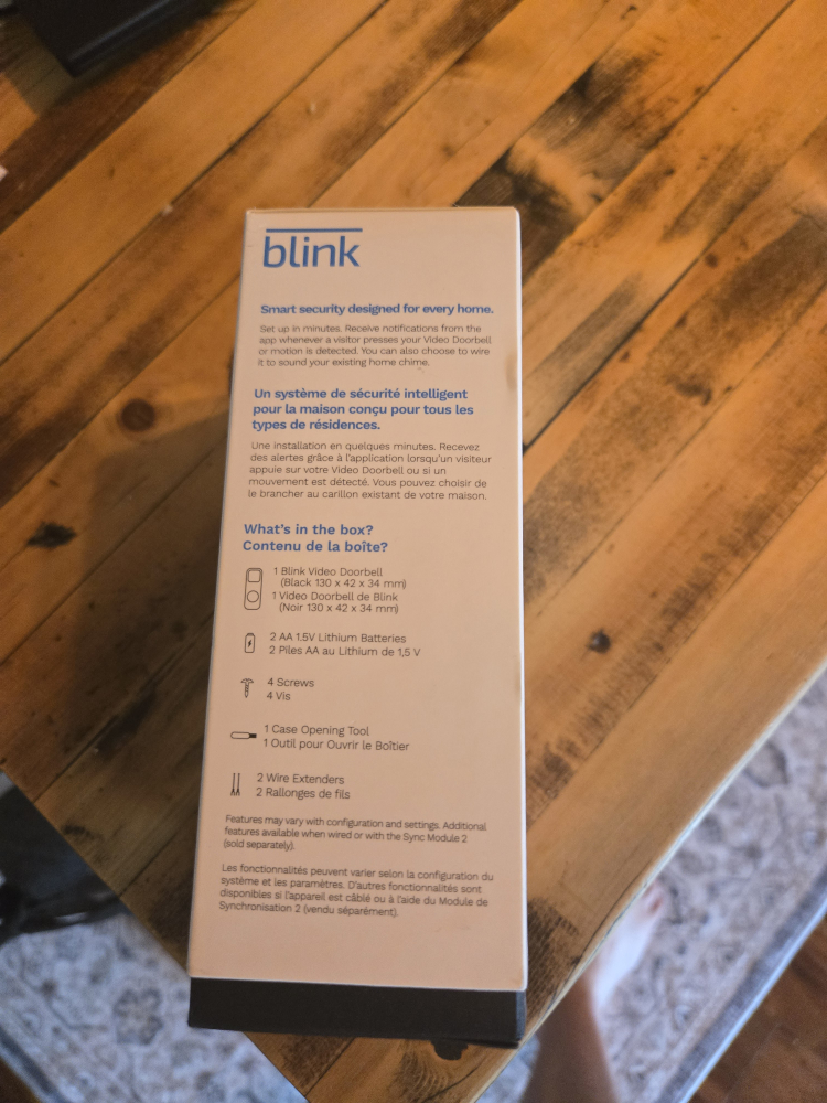 New (never used) Blink Video Doorbell - photo 2