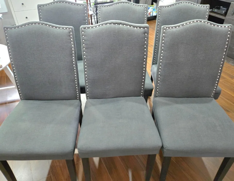 Dining Chairs-6 with decorative metal studs thumbnail