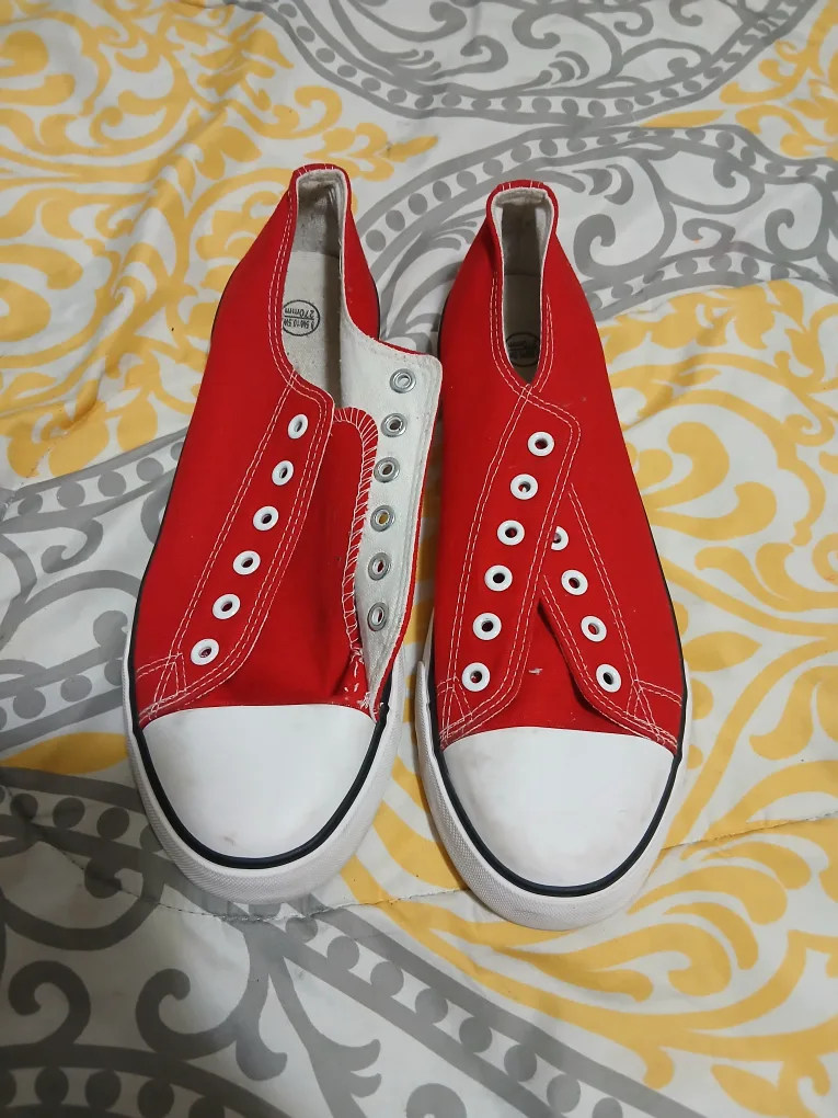 Red Canvas Shoes - Size 9.5 thumbnail