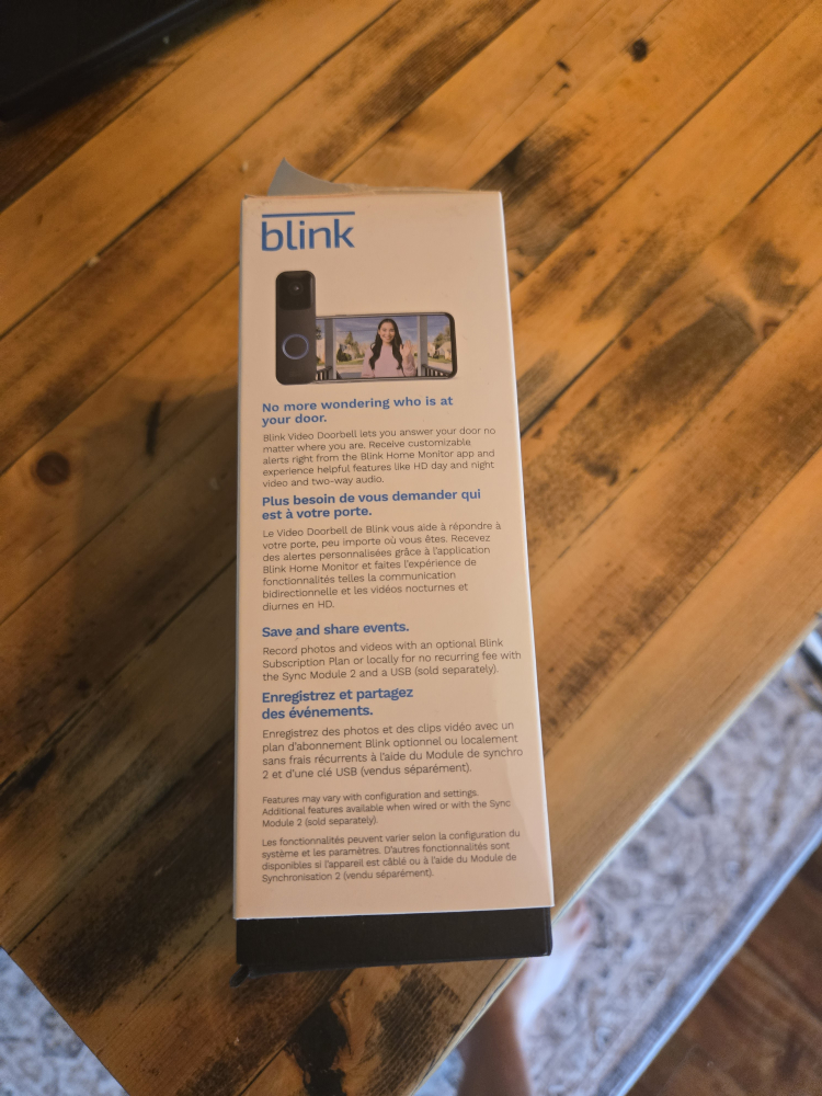 New (never used) Blink Video Doorbell