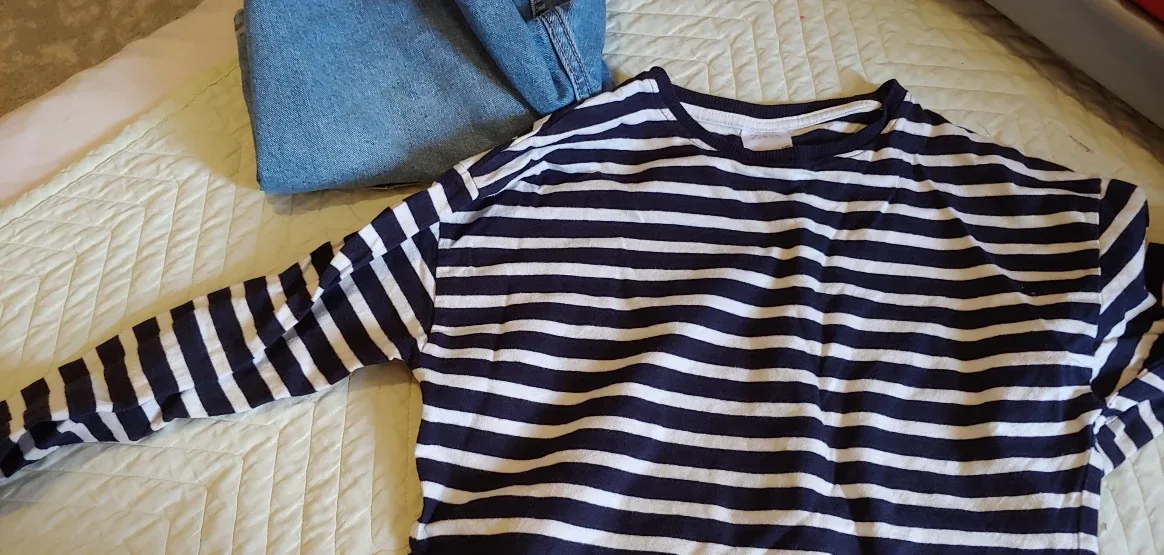 Zara Striped Shirt & Old Navy Jeans - Size 10/12 thumbnail