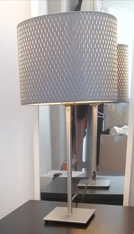 2 Table Lamps - Grey