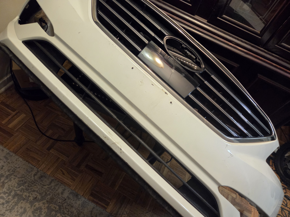 2015 to 2017 Hyundai Sonata White Front Bumper - photo 4
