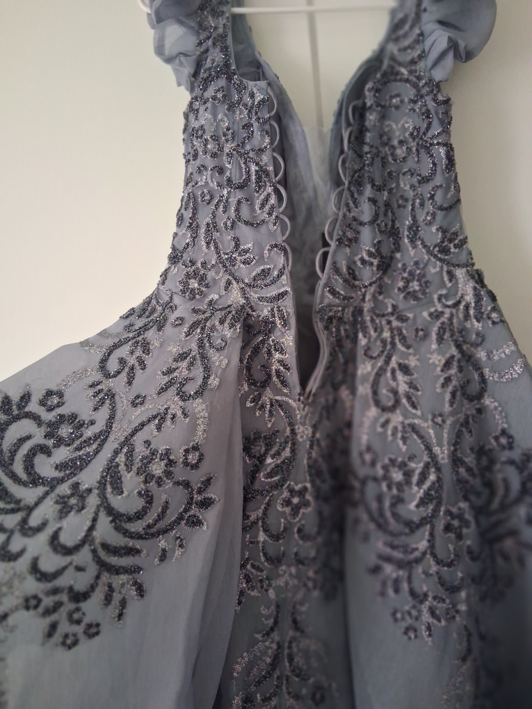 Grey Embellished Formal Gown - photo 2
