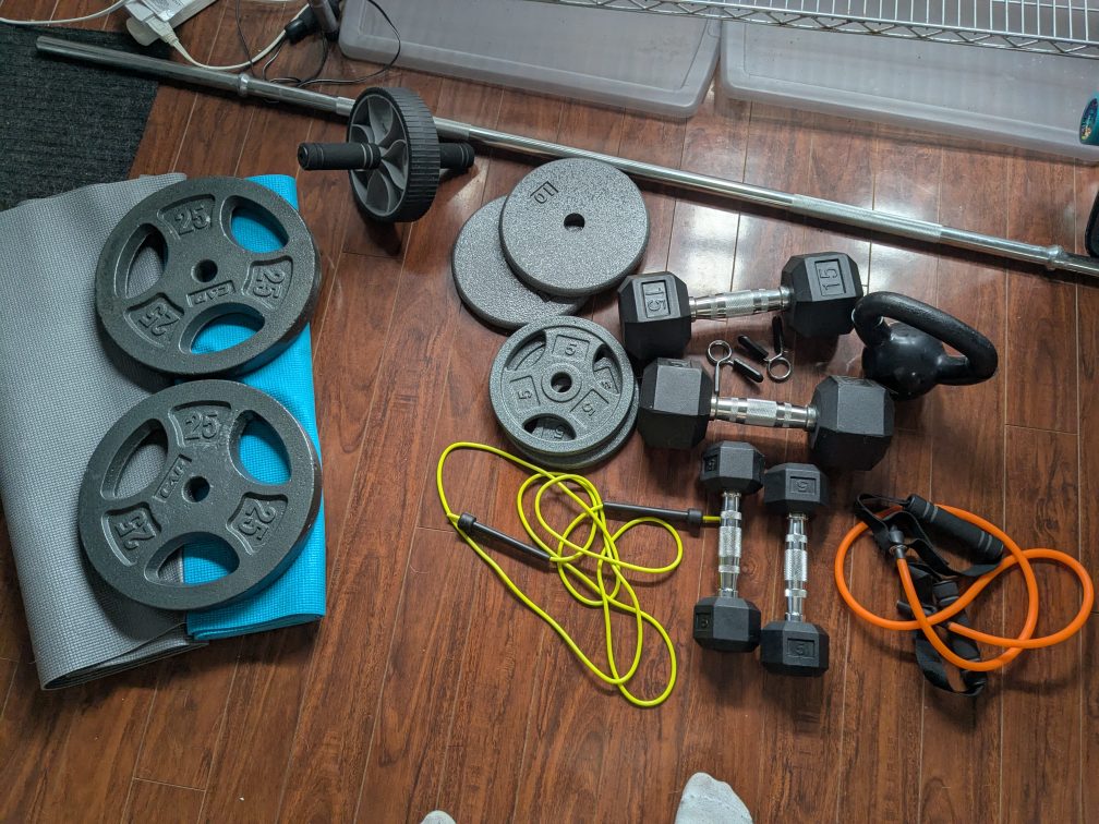 Home Gym Set - Weights, Dumbbells, and More!