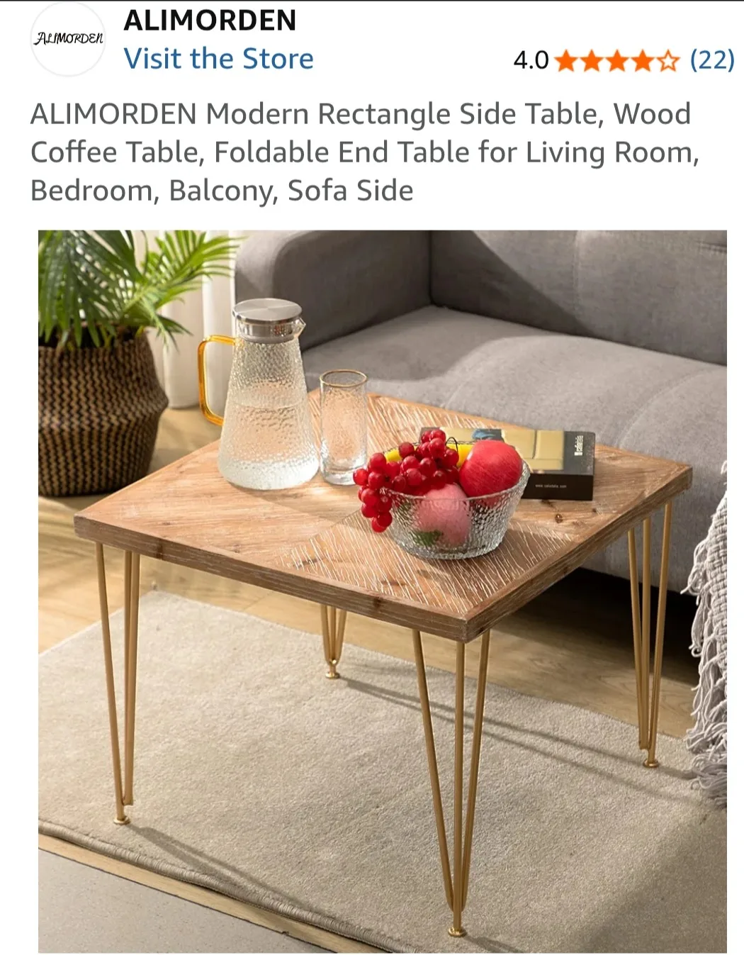 ALIMORDEN Modern Wood Side/Coffee Table thumbnail